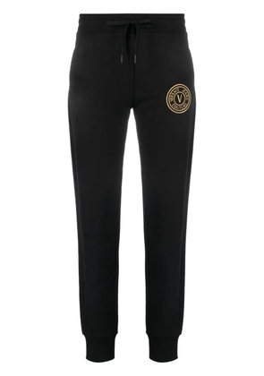 Versace Jeans Couture V-Emblem print track pants - Black