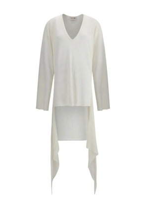 The Attico v-neck mini dress - White