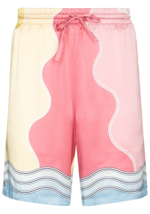 Casablanca Soleil Levant silk shorts - Pink