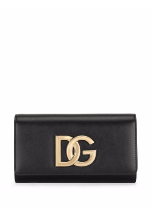 Dolce & Gabbana 3.5 leather clutch bag - Black