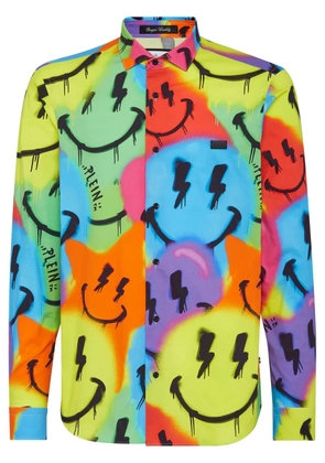 Philipp Plein Sugar Daddy Smile Graffiti cotton shirt - Green