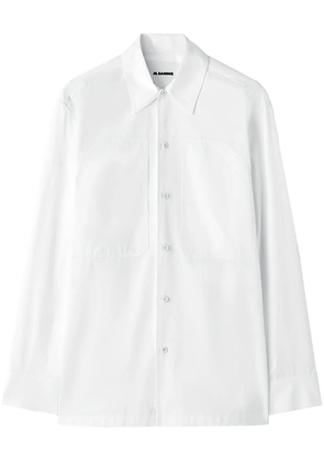 Jil Sander patch pockets cotton shirt - White