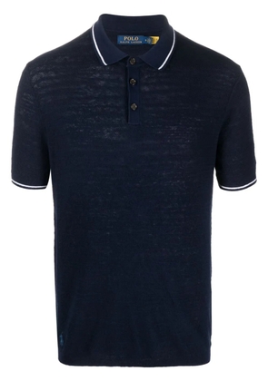 Polo Ralph Lauren logo-embroidered short-sleeve polo shirt - Blue