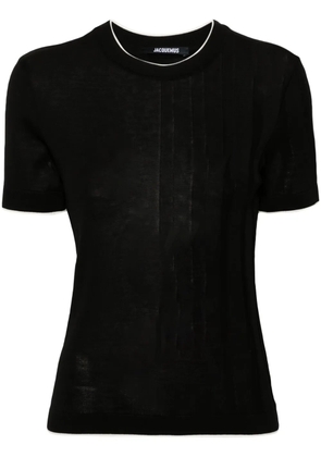 Jacquemus Le T-shirt Tricot knitted top - Black