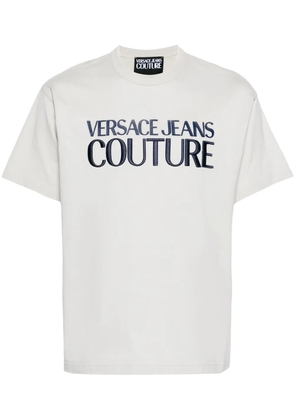 Versace Jeans Couture logo-embroidered cotton T-shirt - Grey
