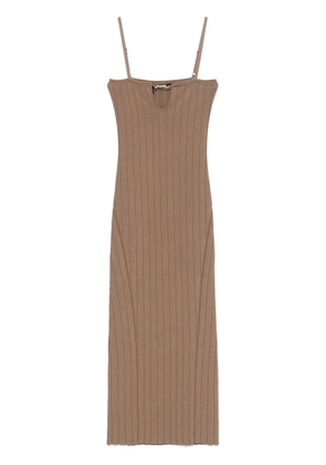 Jacquemus La robe Sierra à bretelles midi dress - Brown
