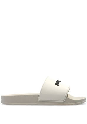 Palm Angels logo-detail slides - White