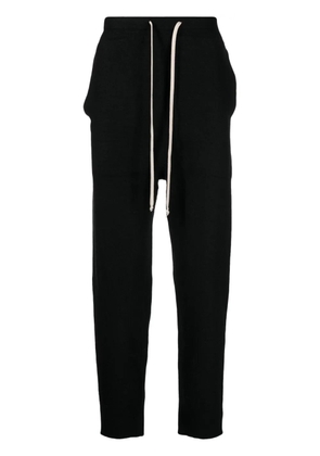 Rick Owens drawstring-waist cashmere trousers - Black