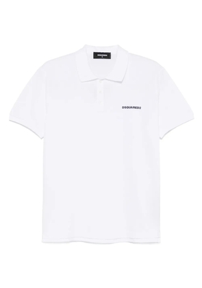 DSQUARED2 logo-embroidered polo shirt - White