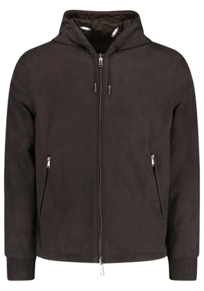 Zegna leather bomber jacket - Brown