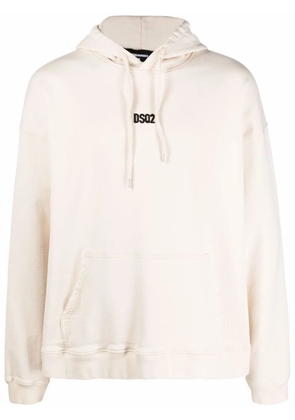 DSQUARED2 logo detail hoodie - Neutrals