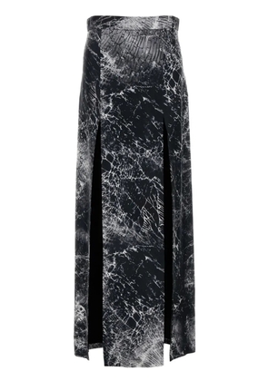 Alexander McQueen abstract-print skirt - Black