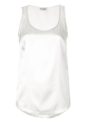 Brunello Cucinelli silk tank top - White