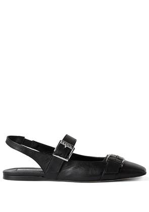 Karl Lagerfeld Konnie double-strap leather pumps - Black