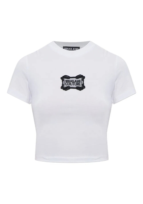 Versace Jeans Couture embroidered logo top - White