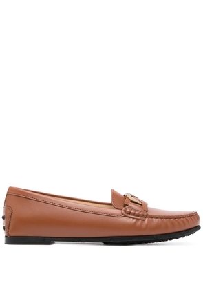 Tod's Kate leather loafers - Brown