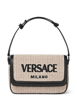 Versace Milano raffia cross body bag - Neutrals