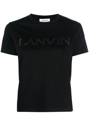 Lanvin logo-lettering cotton T-shirt - Black