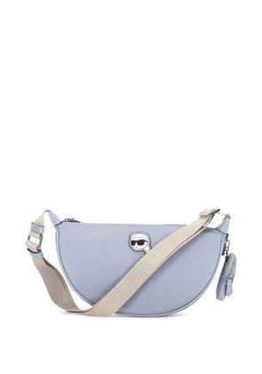 Karl Lagerfeld medium logo-patch shoulder bag - Blue