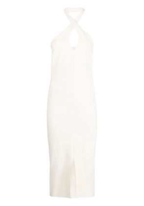 CHIARA BONI La Petite Robe Mansur halterneck midi dress - White