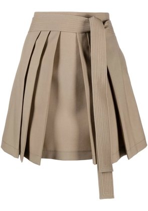 Kenzo pleated mini skirt - Neutrals