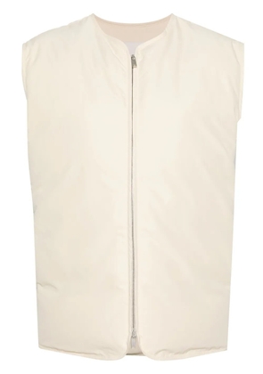 Jil Sander padded zip-up gilet - Neutrals