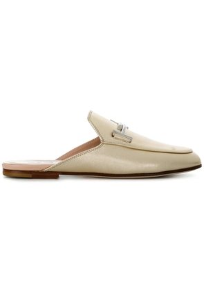 Tod's Double T mules - Metallic