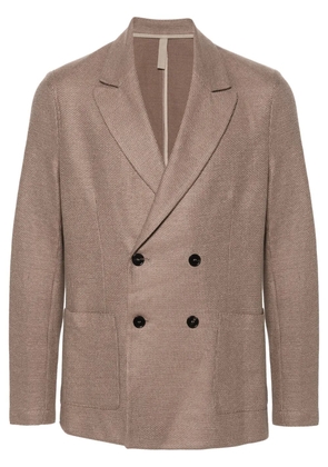 Harris Wharf London honeycomb-knit double-breasted blazer - Brown