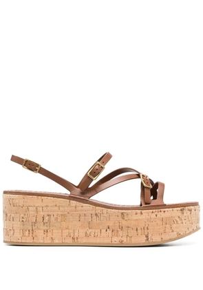Tod's strap-detail platform sandals - Brown