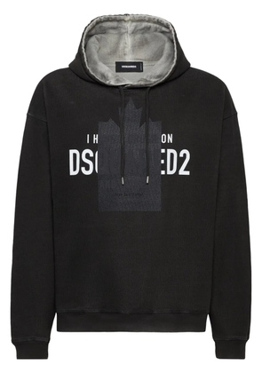 DSQUARED2 logo-print hoodie - Black