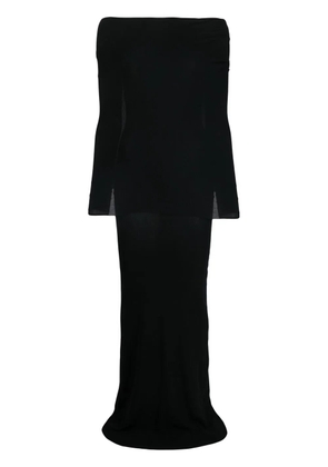 Balenciaga layered maxi dress - Black