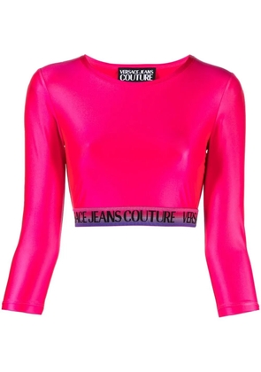 Versace Jeans Couture logo crop top - Pink