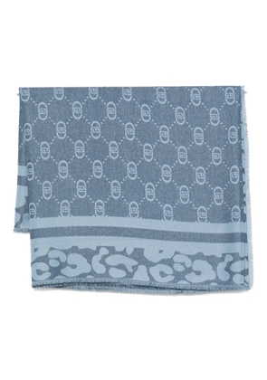 LIU JO logo scarf - Blue