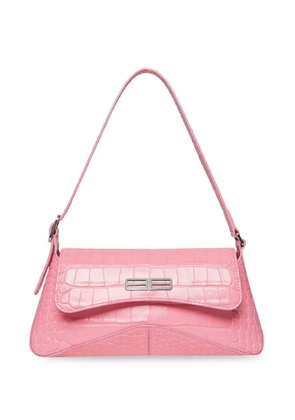 Balenciaga XX Flap crocodile embossed leather shoulder bag - Pink