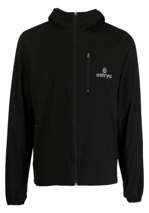Ostrya logo-print hooded jacket - Black