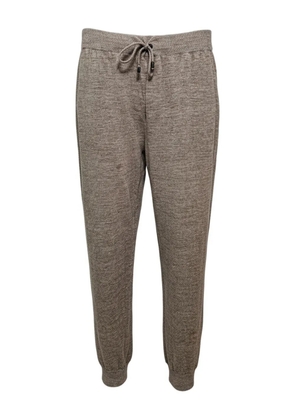 Brunello Cucinelli drawstring knitted track pants - Brown