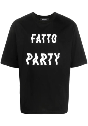 DSQUARED2 text-print cotton T-shirt - Black