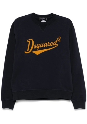 DSQUARED2 logo-flocked sweatshirt - Blue
