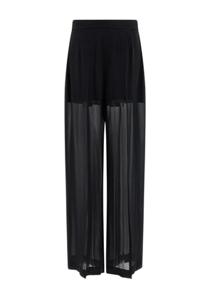 Alberta Ferretti pleated-front palazzo trousers - Black