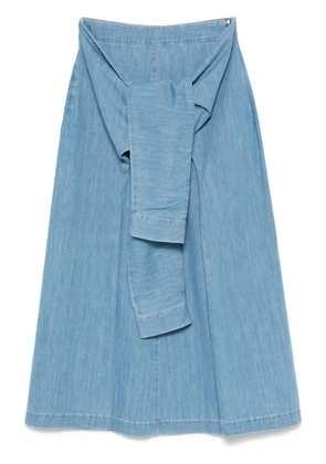 Fabiana Filippi knot-detail denim skirt - Blue