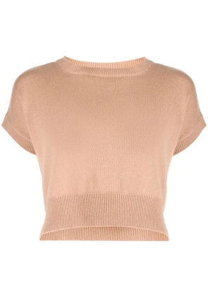 Teddy Cashmere Genova sleeveless cropped cashmere jumper - Brown