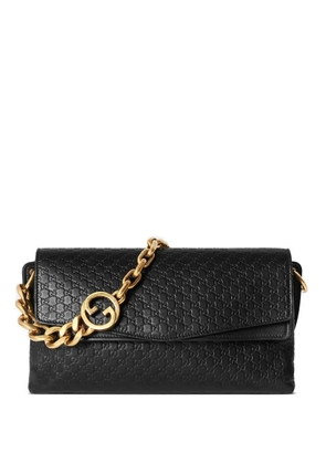 Gucci medium embossed chain shoulder bag - Black