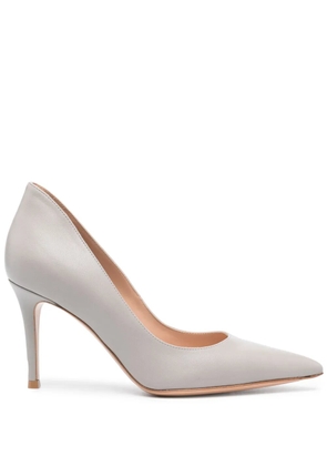 Gianvito Rossi pointed-toe 90mm leather pumps - Grey