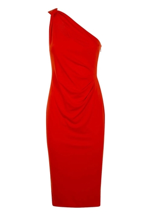 Lauren Ralph Lauren one-shoulder midi dress - Orange