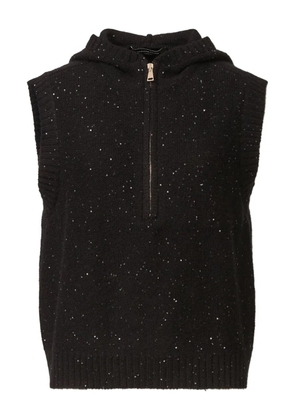 Fabiana Filippi sequin-embellished hoodie - Black