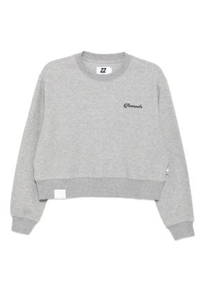 izzue embroidered-slogan sweatshirt - Grey