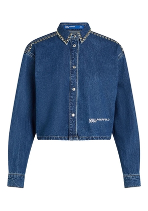 Karl Lagerfeld Jeans studded denim shirt - Blue