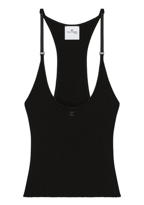 Courrèges scuba-knit tank top - Black