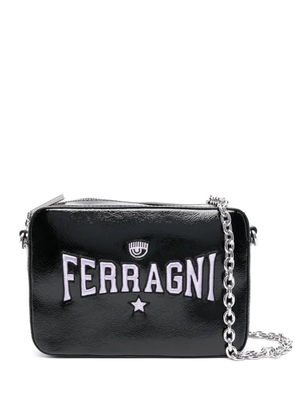 Chiara Ferragni Eyelike logo-embroidered crossbody bag - Black