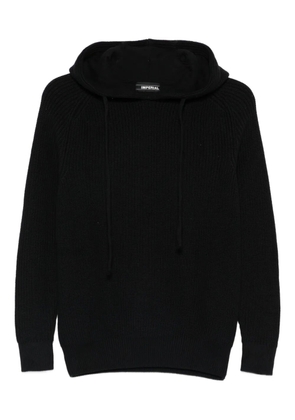 IMPERIAL drawstring-detail hoodie - Black